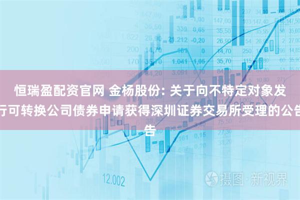 恒瑞盈配资官网 金杨股份: 关于向不特定对象发行可转换公司债券申请获得深圳证券交易所受理的公告
